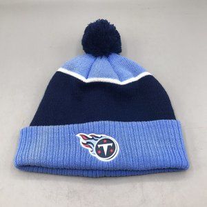 Tennessee Titans Knit Beanie Pom Hat Cap Blue Idegy OSFM - NFL Football EUC